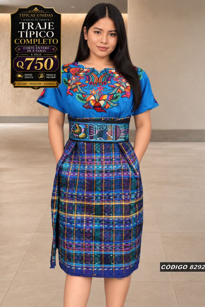 Traje Típico Diseño Nuevo precio Q1,350 código 8292 - Típicas Unidas Guatemala