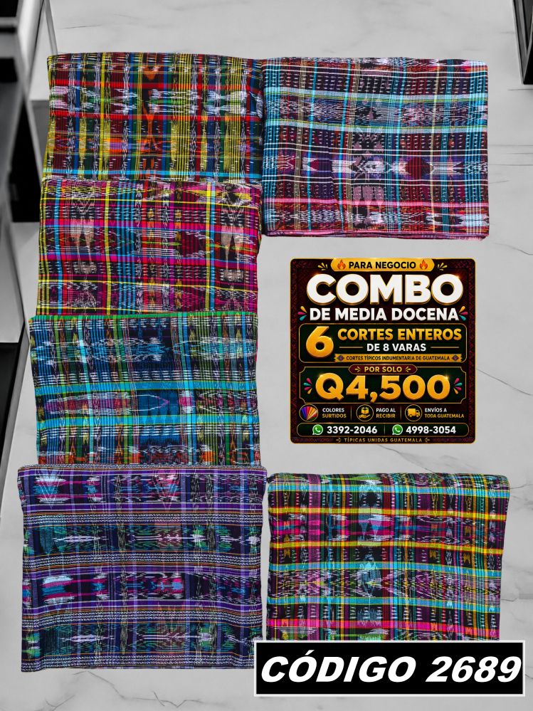🔥 Combo de 6 Cortes — Q4,500 | COD 2689