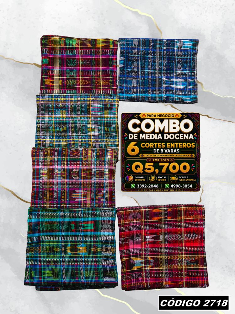 🔥 Combo de 6 Cortes — Q5,700 | COD 2718