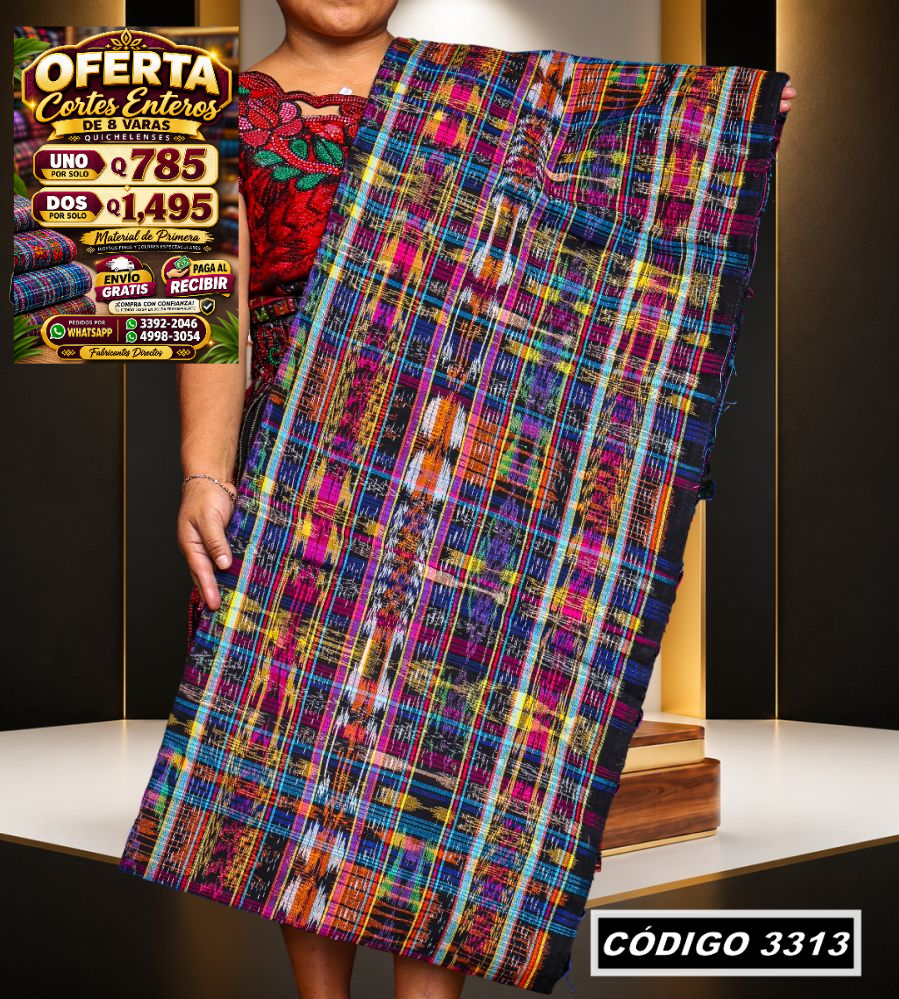 ✨ Corte Típico Hilo Río 8 Varas — Q785 | COD 3313