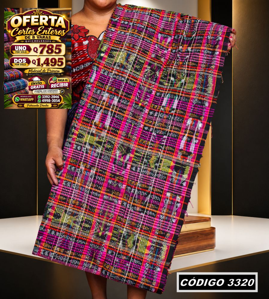 ✨ Corte Típico Hilo Río 8 Varas — Q785 | COD 3320