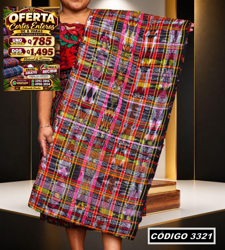 ✨ Corte Típico Hilo Río 8 Varas — Q785 | COD 3321