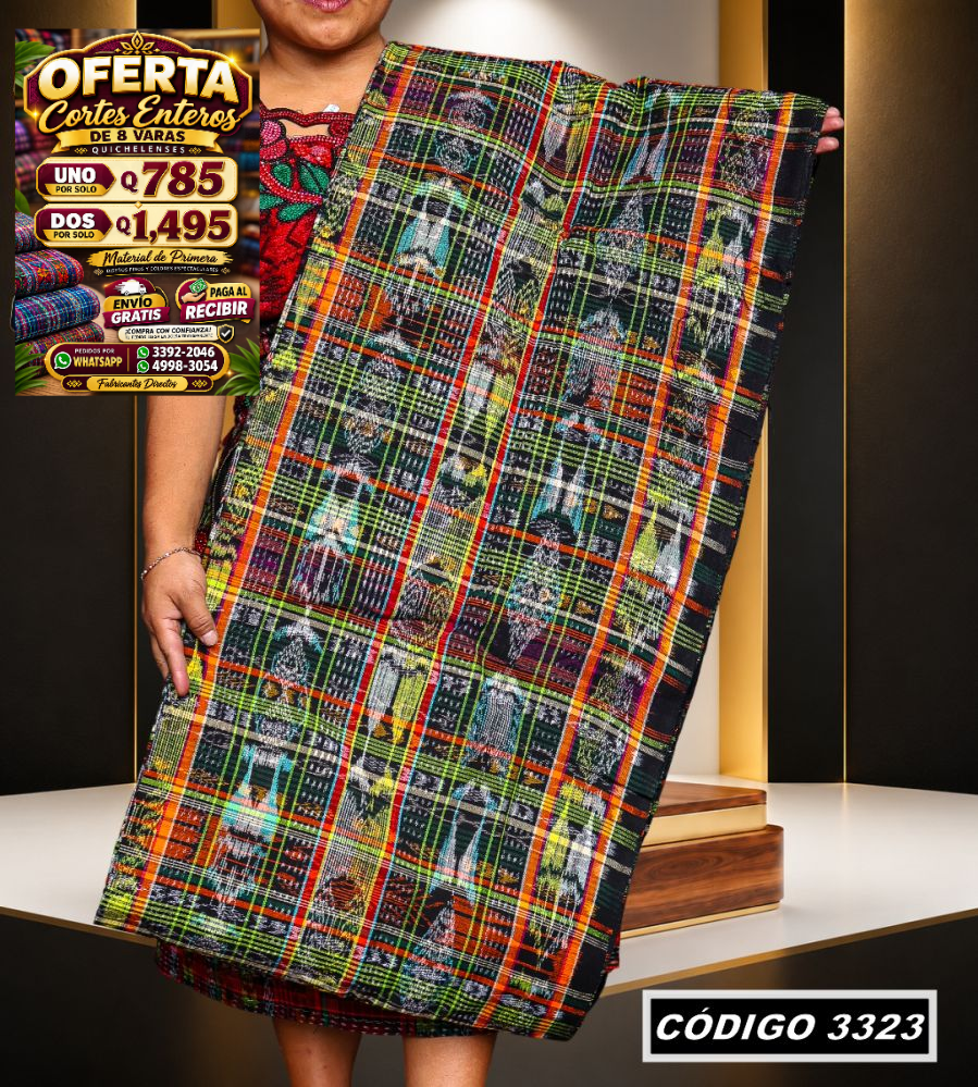 ✨ Corte Típico Hilo Río 8 Varas — Q785 | COD 3323