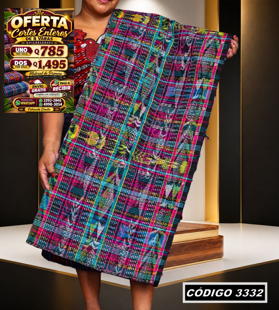 ✨ Corte Típico Hilo Río 8 Varas — Q785 | COD 3332