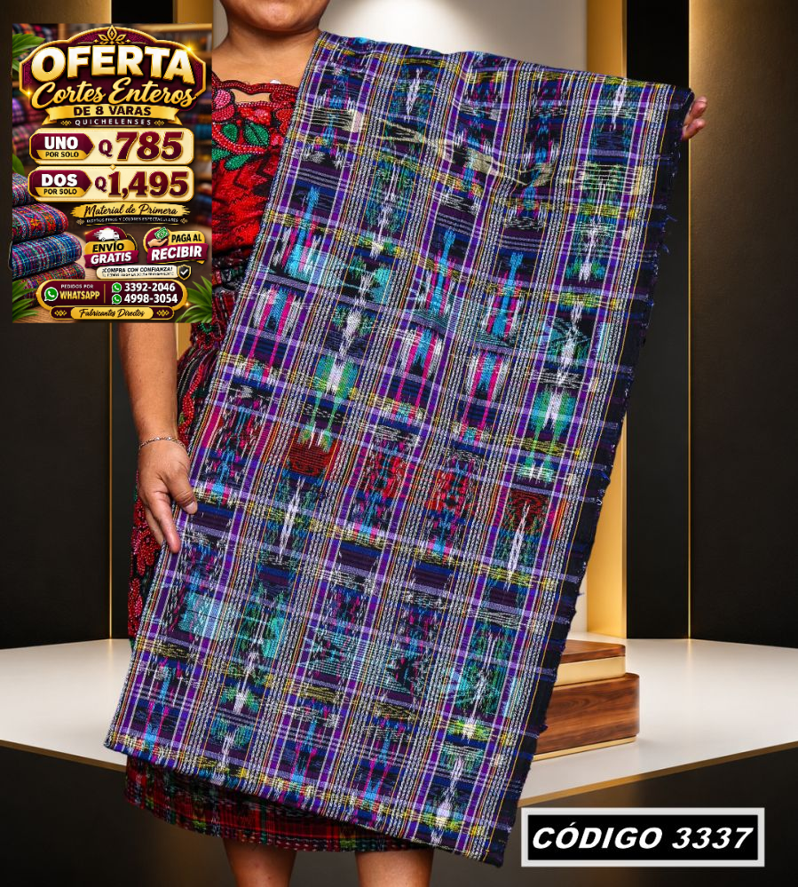 ✨ Corte Típico Hilo Río 8 Varas — Q785 | COD 3337
