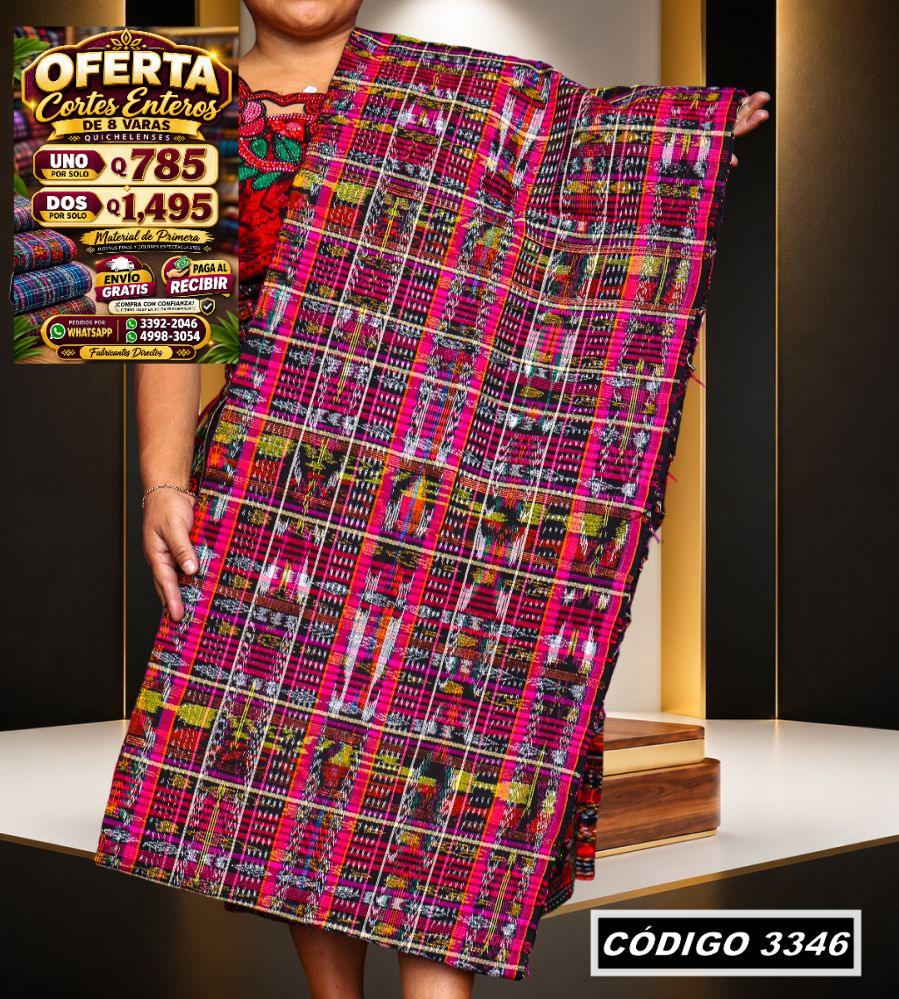 ✨ Corte Típico Hilo Río 8 Varas — Q785 | COD 3346