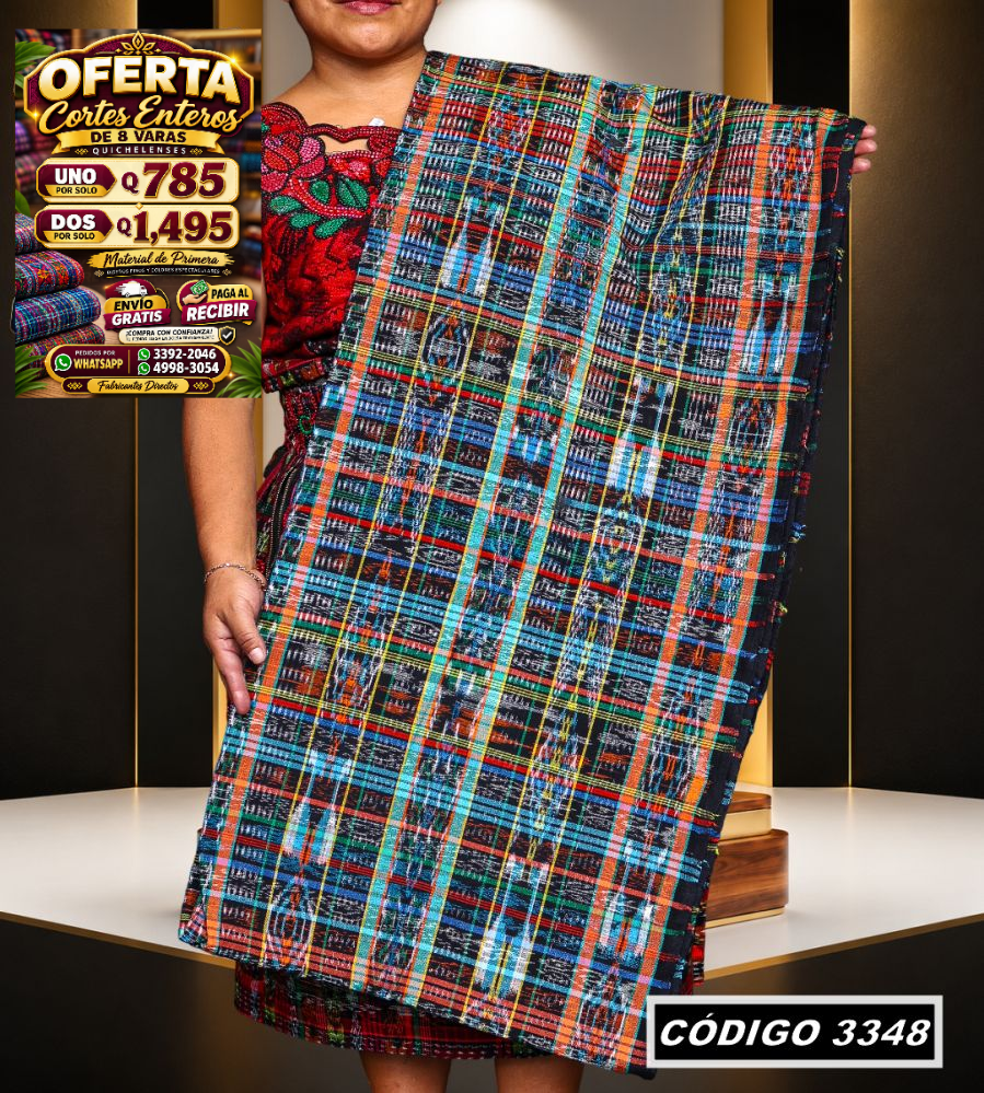 ✨ Corte Típico Hilo Río 8 Varas — Q785 | COD 3348