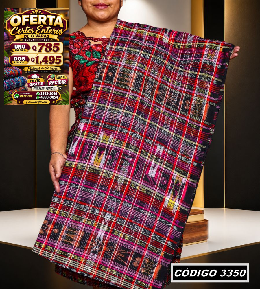 ✨ Corte Típico Hilo Río 8 Varas — Q785 | COD 3350