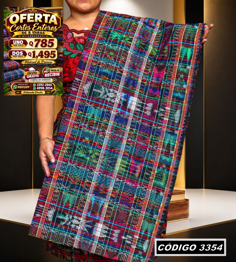 ✨ Corte Típico Hilo Río 8 Varas — Q785 | COD 3354