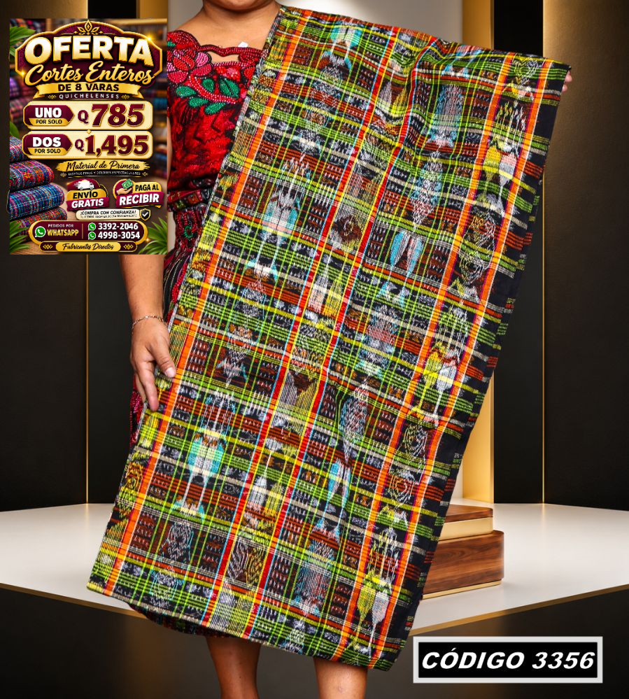 ✨ Corte Típico Hilo Río 8 Varas — Q785 | COD 3356