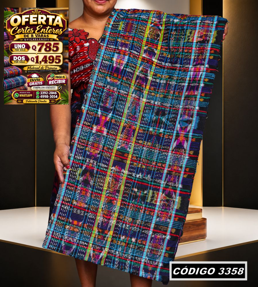 ✨ Corte Típico Hilo Río 8 Varas — Q785 | COD 3358