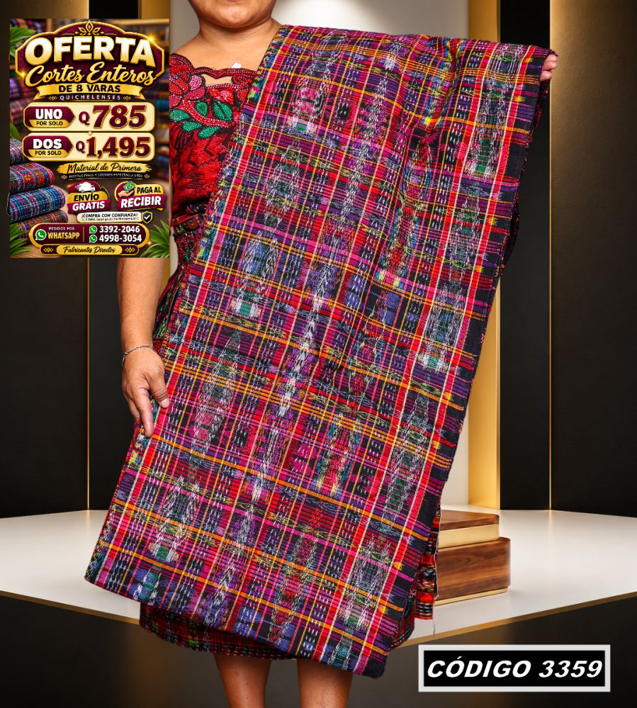 ✨ Corte Típico Hilo Río 8 Varas — Q785 | COD 3359