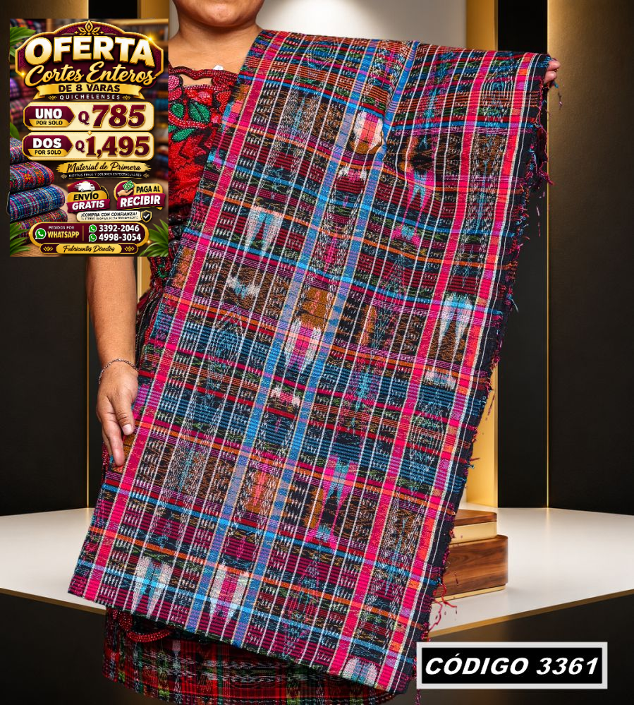 ✨ Corte Típico Hilo Río 8 Varas — Q785 | COD 3361