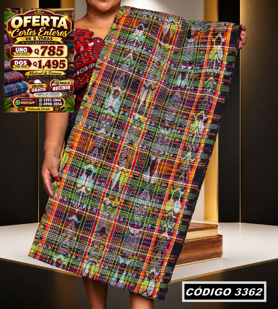 ✨ Corte Típico Hilo Río 8 Varas — Q785 | COD 3362
