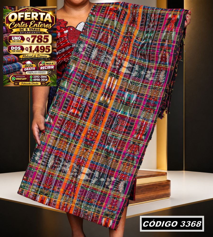 ✨ Corte Típico Hilo Río 8 Varas — Q785 | COD 3368