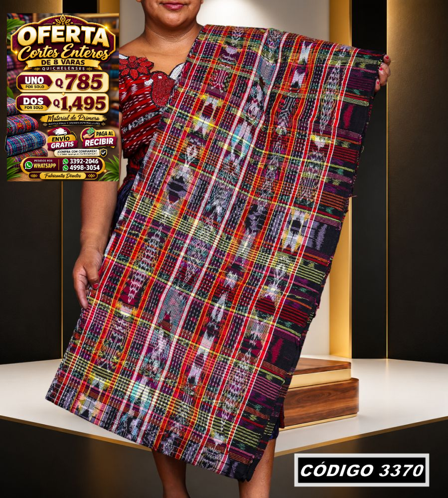 ✨ Corte Típico Hilo Río 8 Varas — Q785 | COD 3370