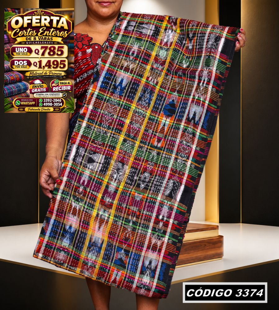 ✨ Corte Típico Hilo Río 8 Varas — Q785 | COD 3374
