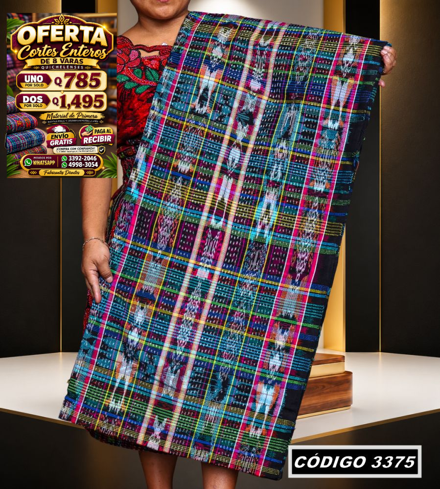 ✨ Corte Típico Hilo Río 8 Varas — Q785 | COD 3375
