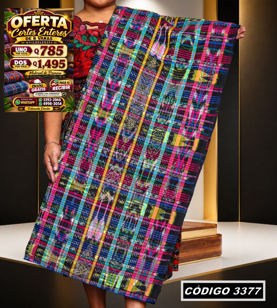 ✨ Corte Típico Hilo Río 8 Varas — Q785 | COD 3377