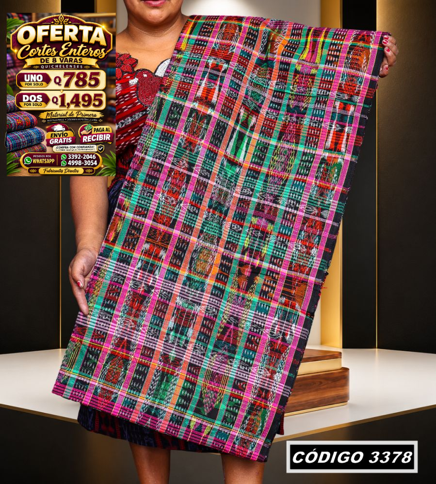 ✨ Corte Típico Hilo Río 8 Varas — Q785 | COD 3378