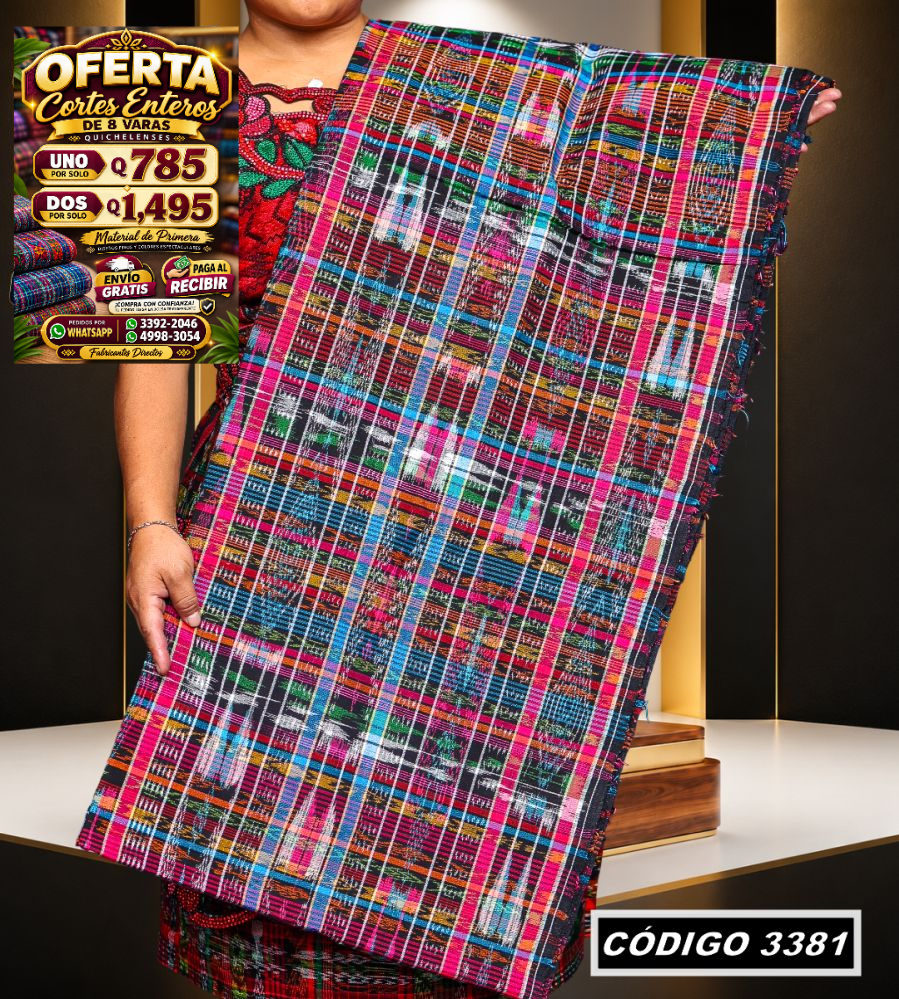 ✨ Corte Típico Hilo Río 8 Varas — Q785 | COD 3381