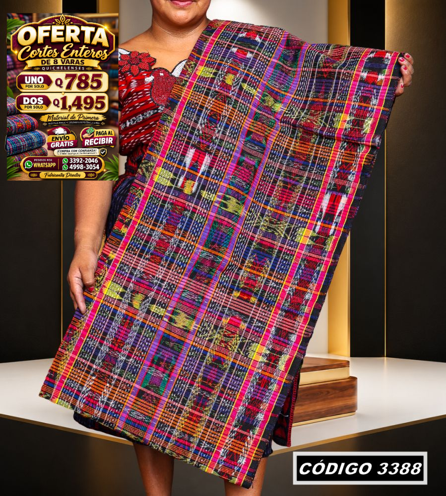 ✨ Corte Típico Hilo Río 8 Varas — Q785 | COD 3388