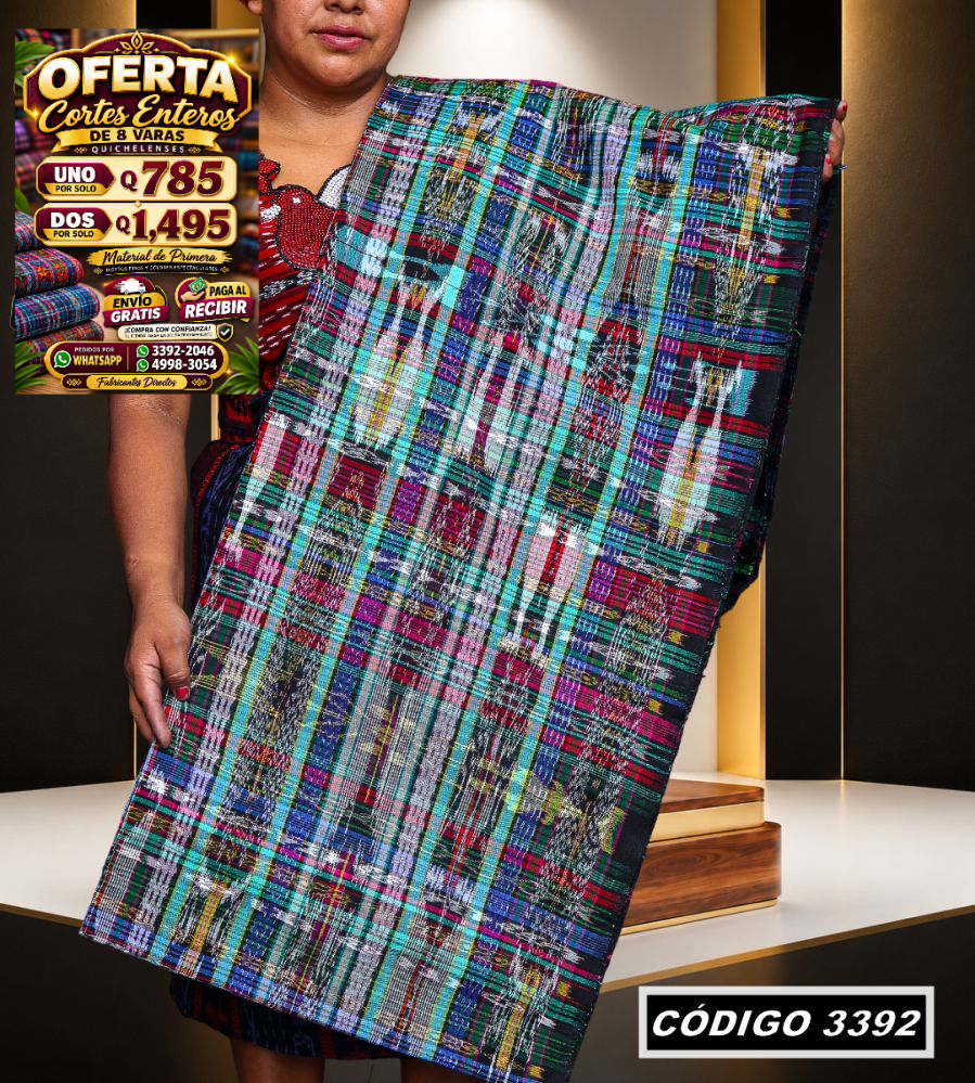 ✨ Corte Típico Hilo Río 8 Varas — Q785 | COD 3392