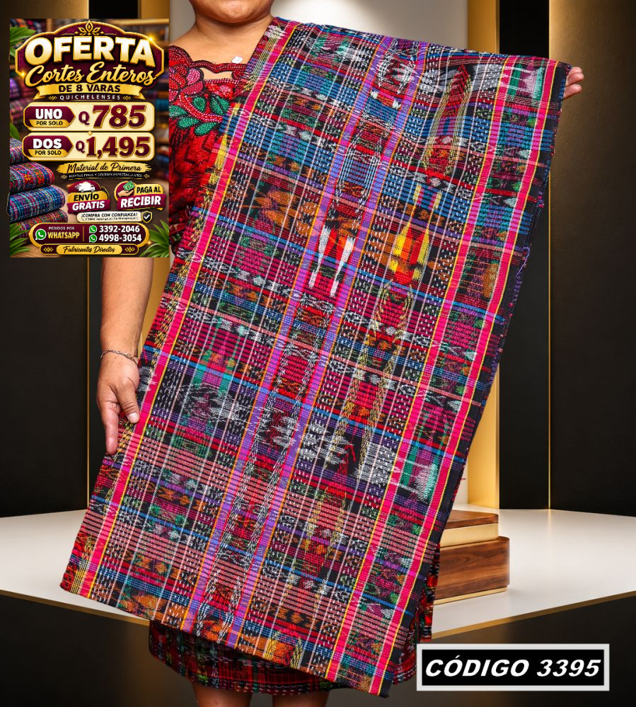 ✨ Corte Típico Hilo Río 8 Varas — Q785 | COD 3395