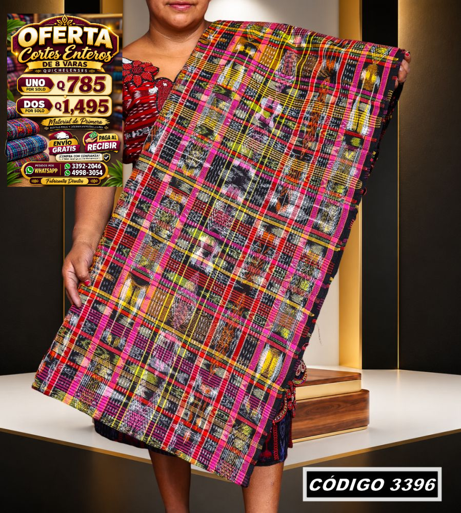 ✨ Corte Típico Hilo Río 8 Varas — Q785 | COD 3396