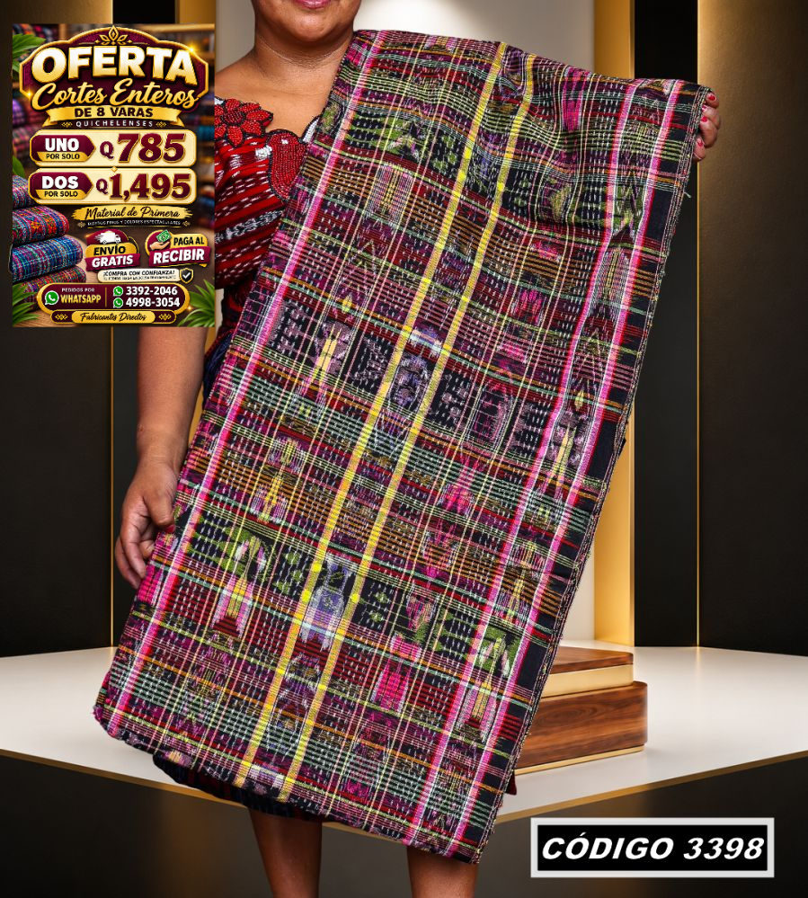 ✨ Corte Típico Hilo Río 8 Varas — Q785 | COD 3398
