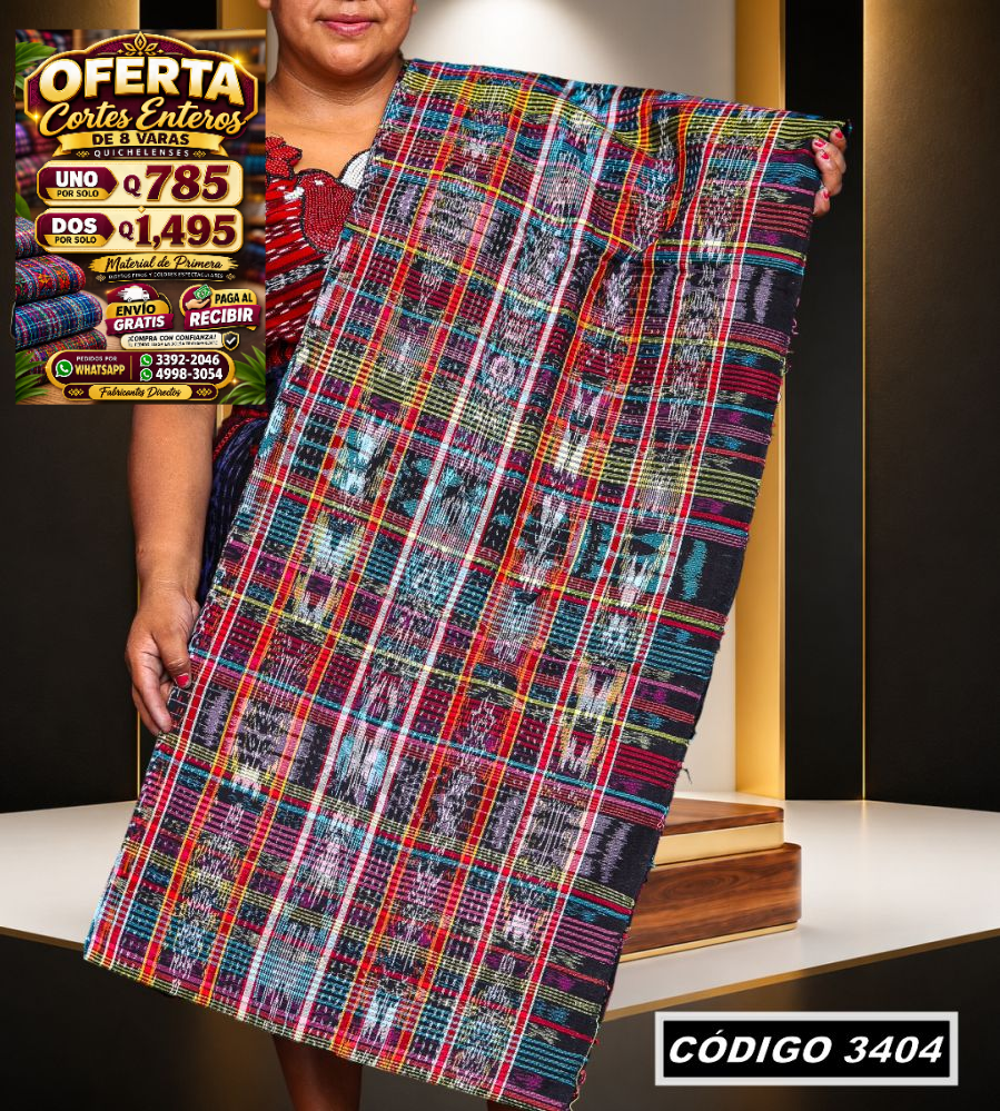 ✨ Corte Típico Hilo Río 8 Varas — Q785 | COD 3404