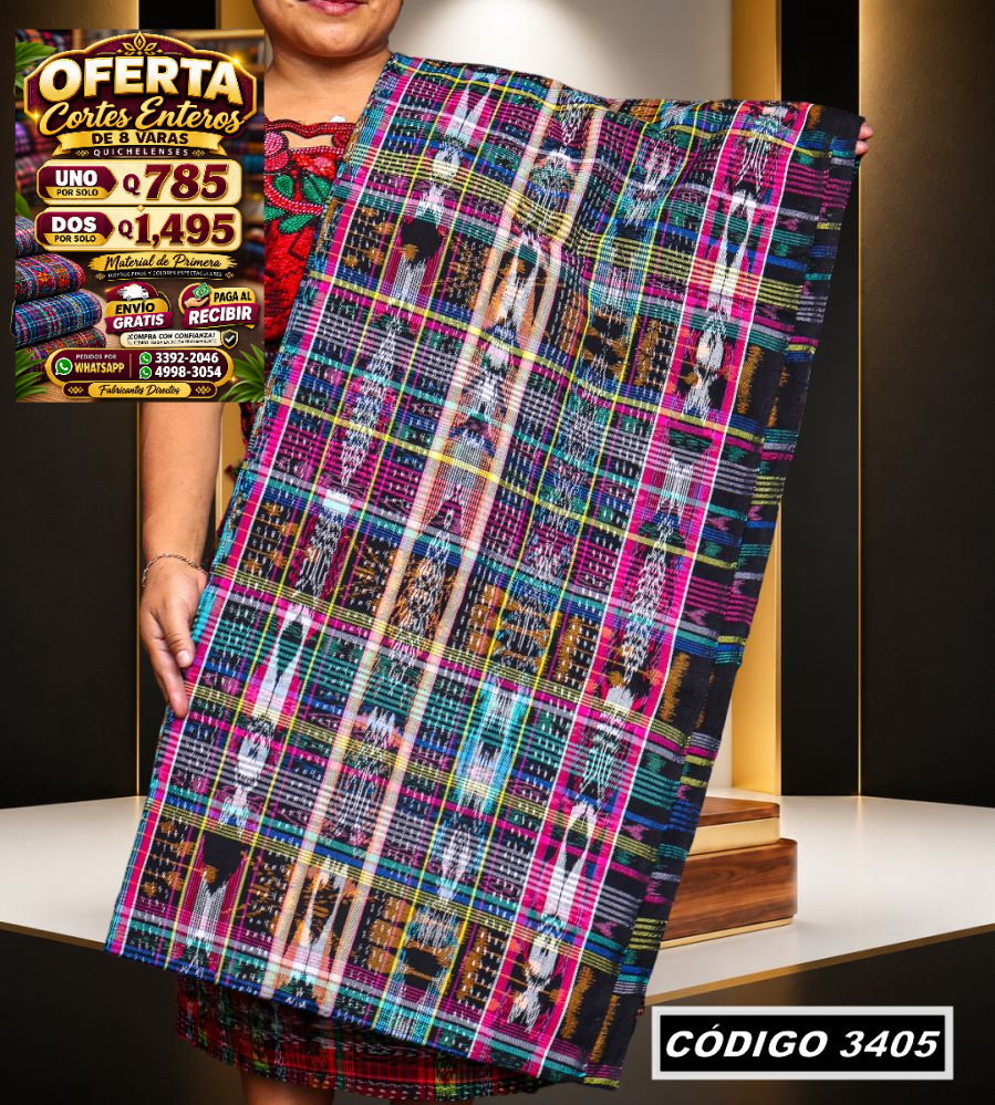 ✨ Corte Típico Hilo Río 8 Varas — Q785 | COD 3405