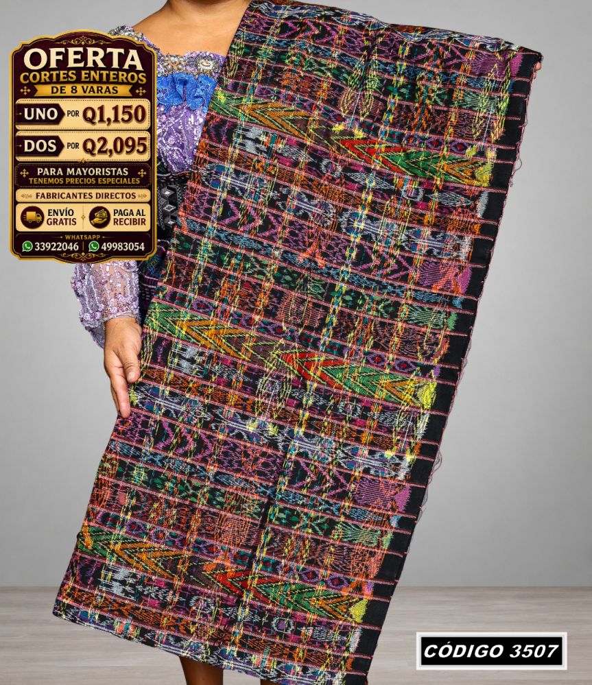 ✨ Corte Típico Hilo de Cristal 8 Varas — Q1,150 | COD 3507