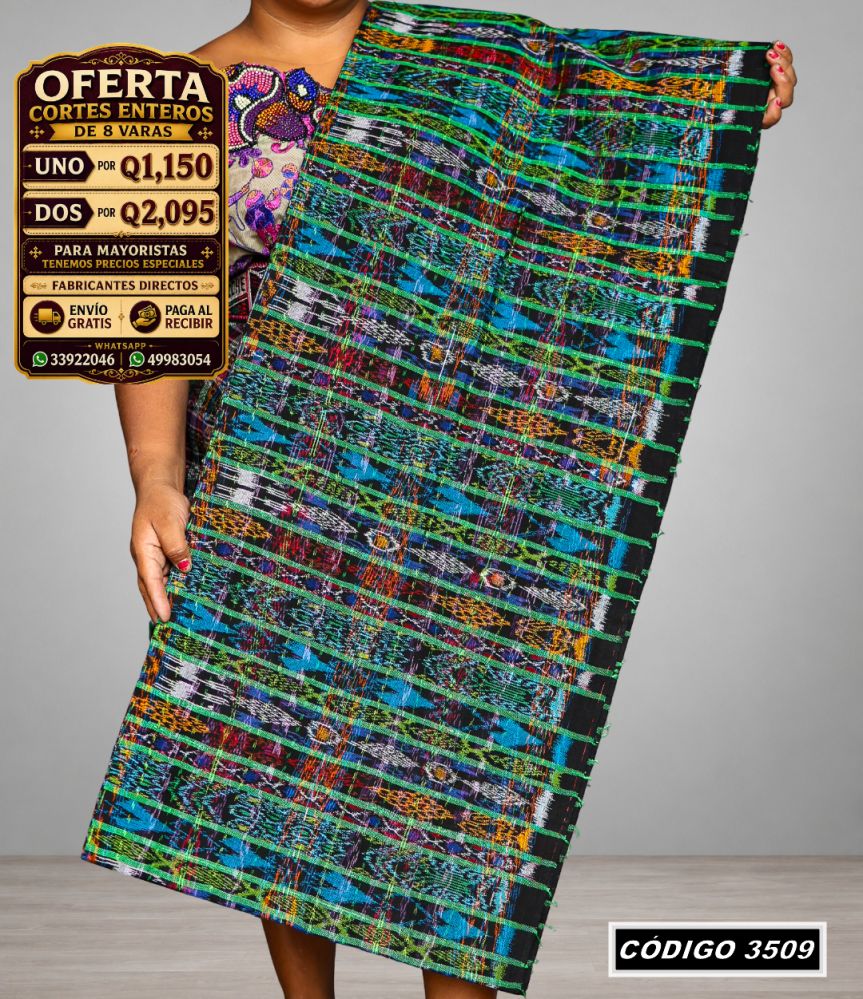 ✨ Corte Típico Hilo de Cristal 8 Varas — Q1,150 | COD 3509