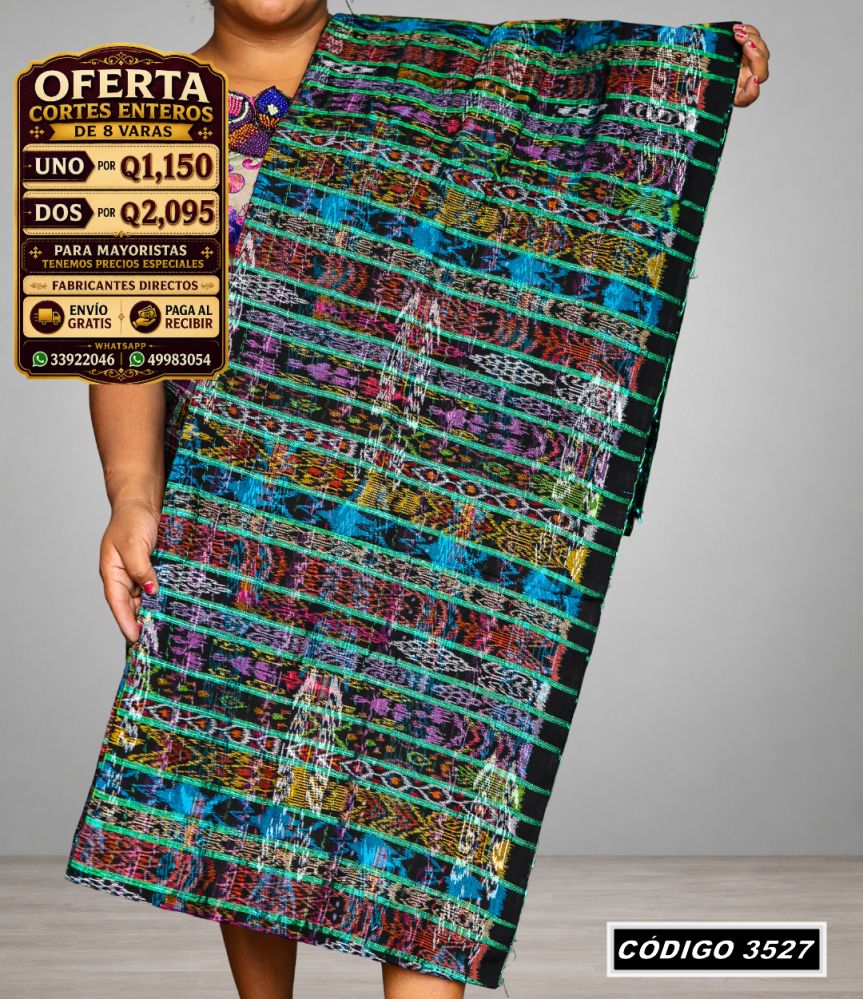 ✨ Corte Típico Hilo de Cristal 8 Varas — Q1,150 | COD 3527