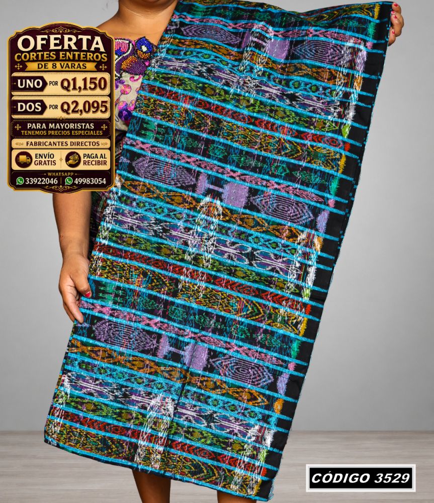 ✨ Corte Típico Hilo de Cristal 8 Varas — Q1,150 | COD 3529