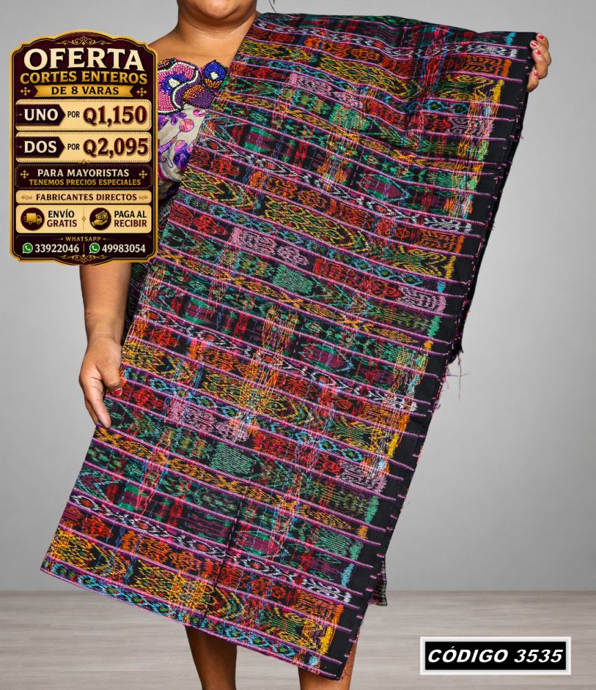✨ Corte Típico Hilo de Cristal 8 Varas — Q1,150 | COD 3535