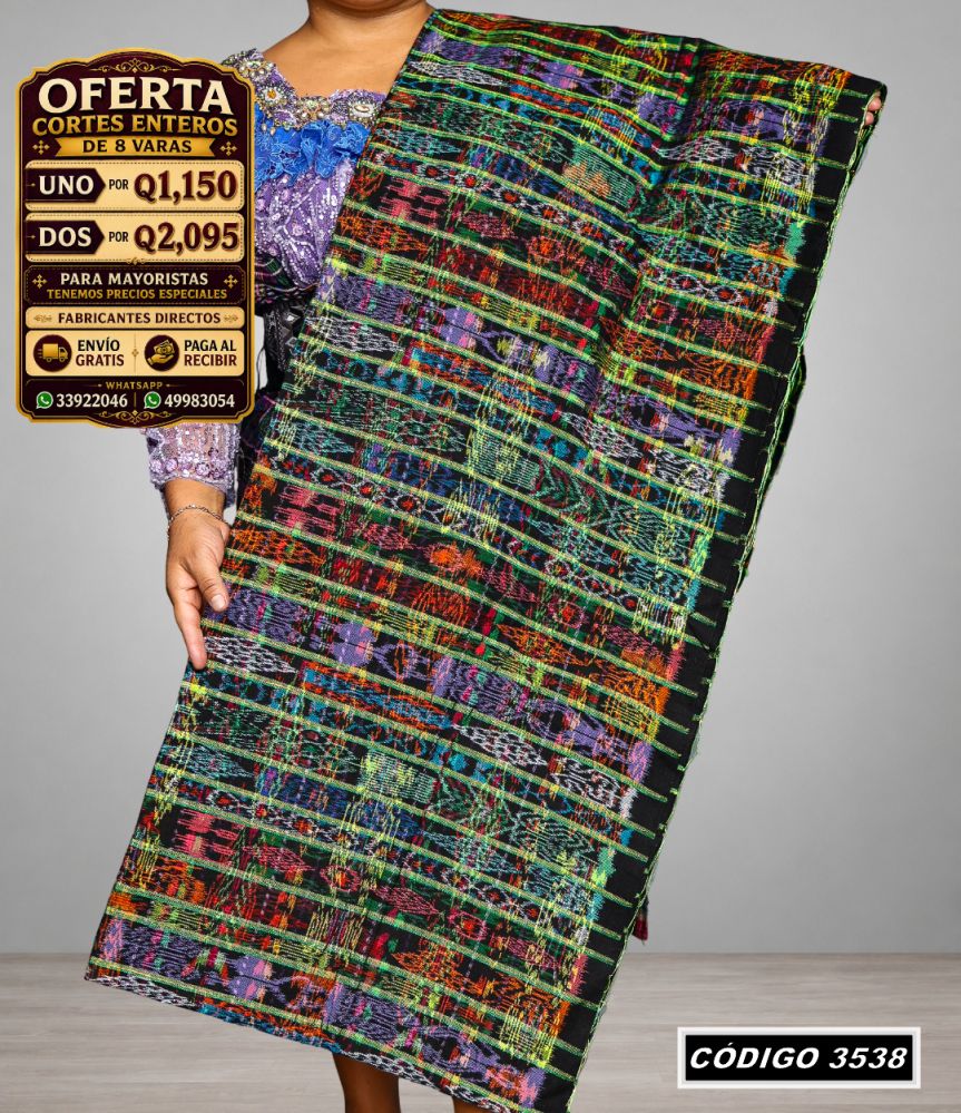 ✨ Corte Típico Hilo de Cristal 8 Varas — Q1,150 | COD 3538