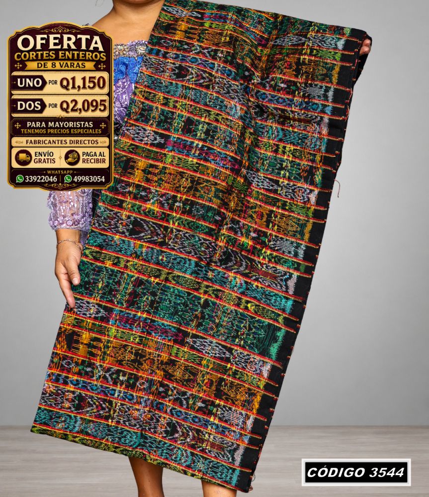 ✨ Corte Típico Hilo de Cristal 8 Varas — Q1,150 | COD 3544