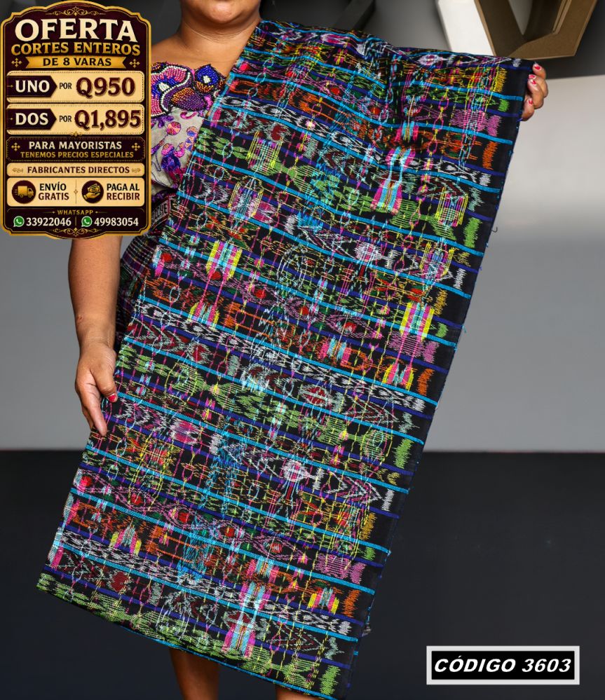 ✨ Corte Típico Hilo Alemán 8 Varas — Q950 | COD 3603