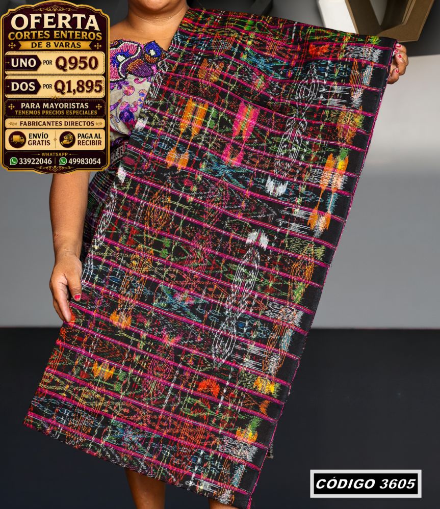 ✨ Corte Típico Hilo Alemán 8 Varas — Q950 | COD 3605
