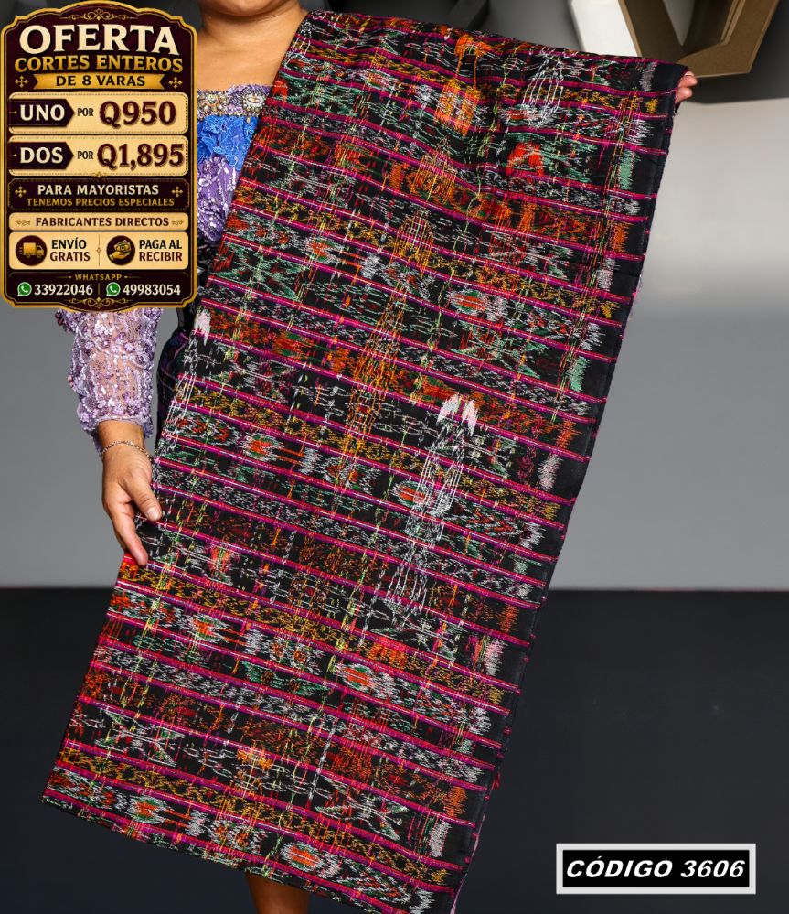 ✨ Corte Típico Hilo Alemán 8 Varas — Q950 | COD 3606