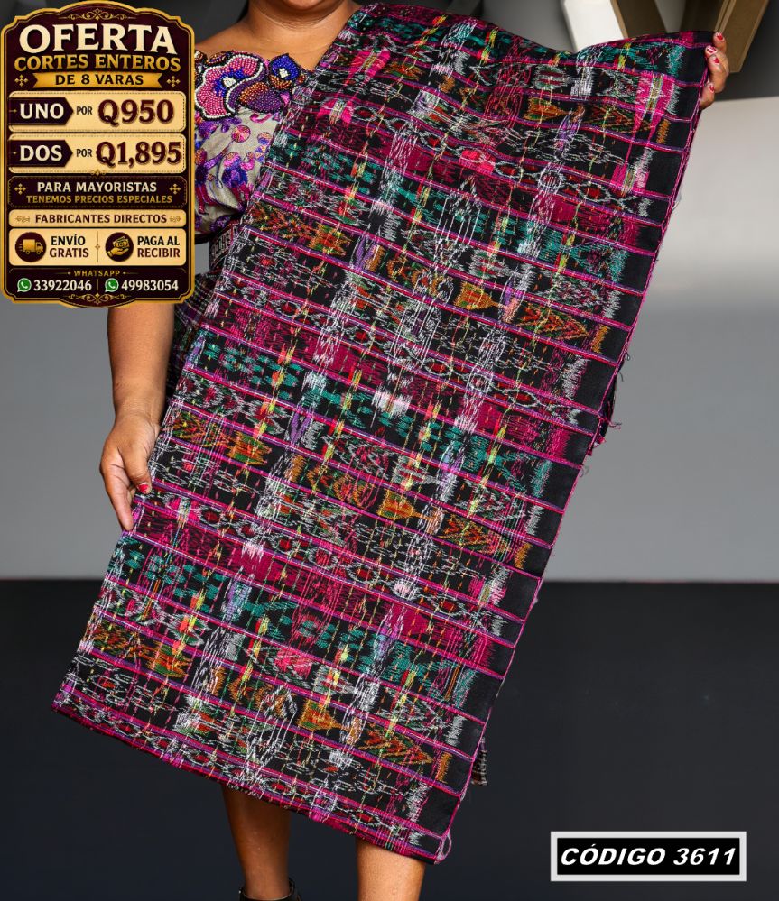 ✨ Corte Típico Hilo Alemán 8 Varas — Q950 | COD 3611