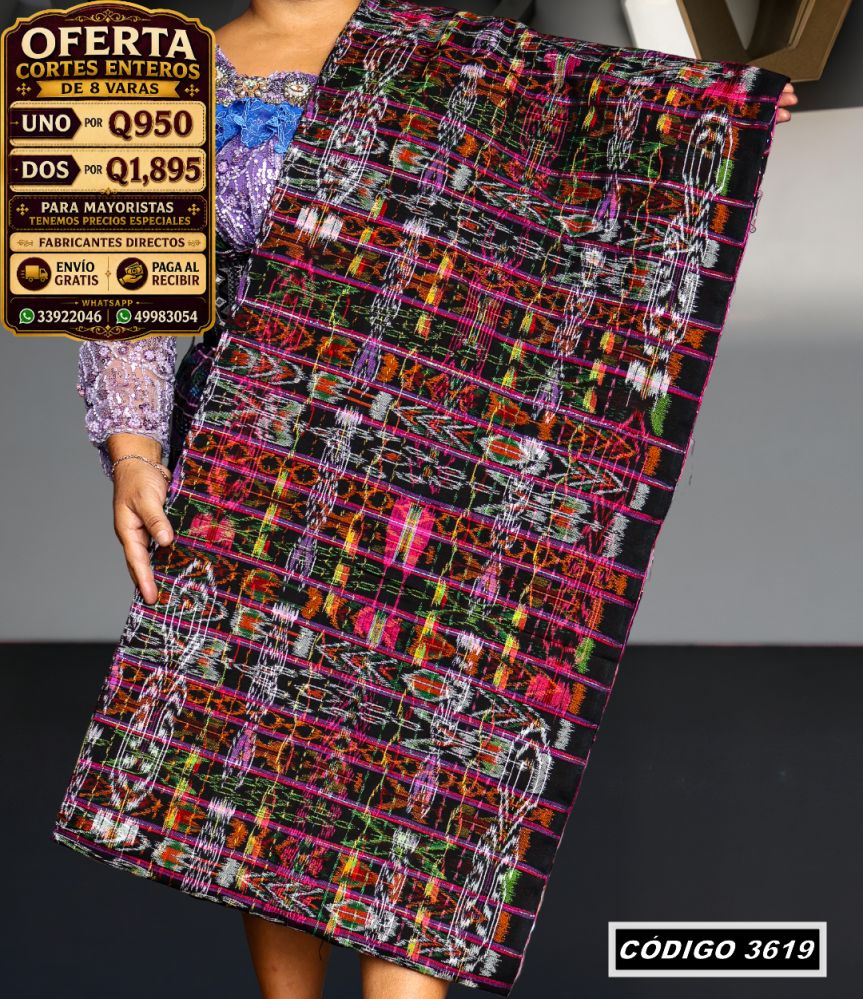 ✨ Corte Típico Hilo Alemán 8 Varas — Q950 | COD 3619