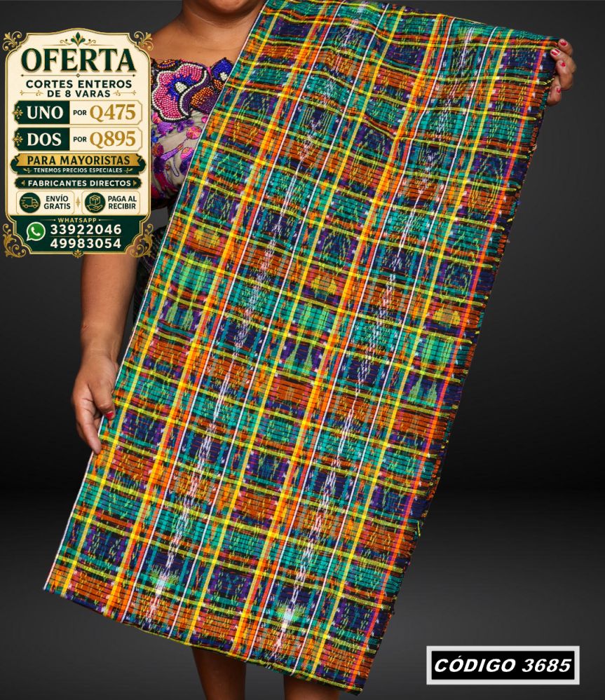 ✨ Corte Típico 8 Varas — Q475 | COD 3685