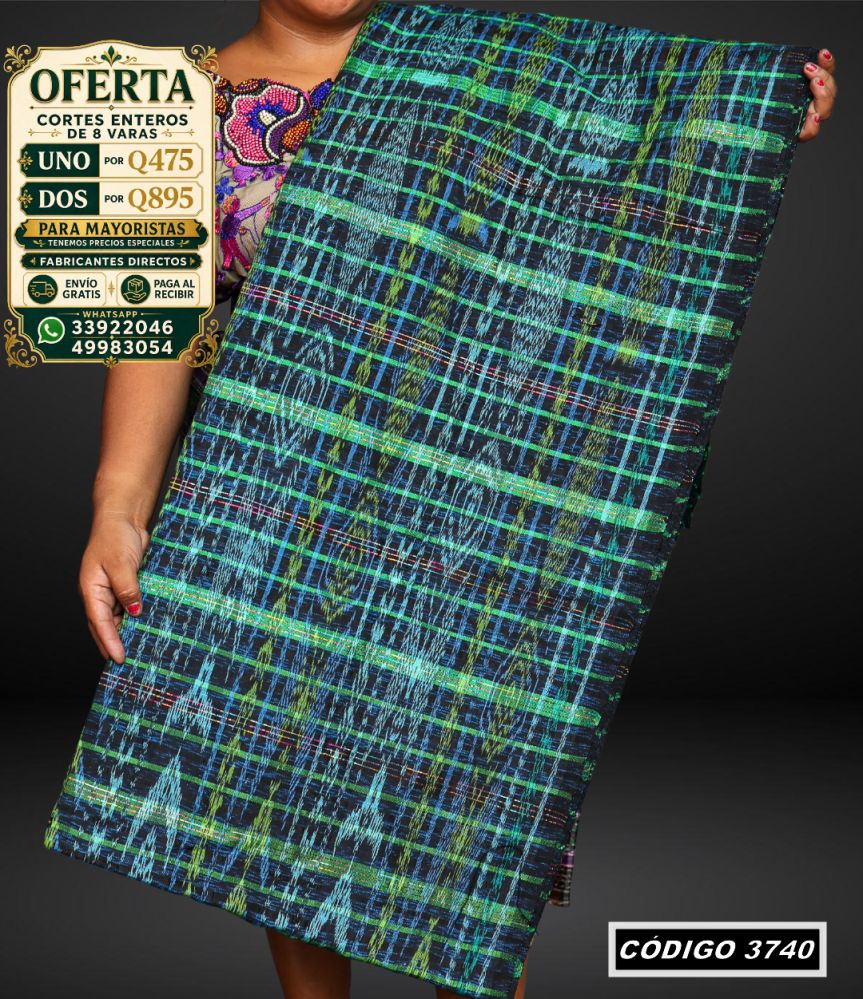 ✨ Corte Típico 8 Varas — Q475 | COD 3740