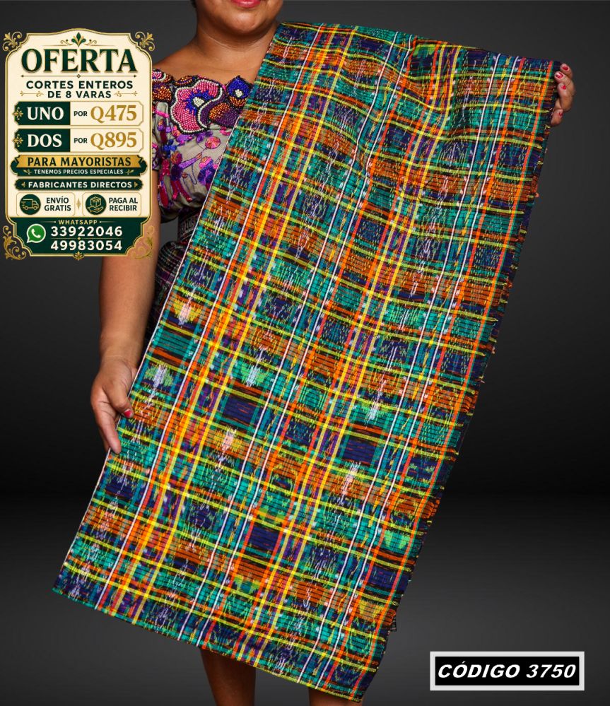 ✨ Corte Típico 8 Varas — Q475 | COD 3750