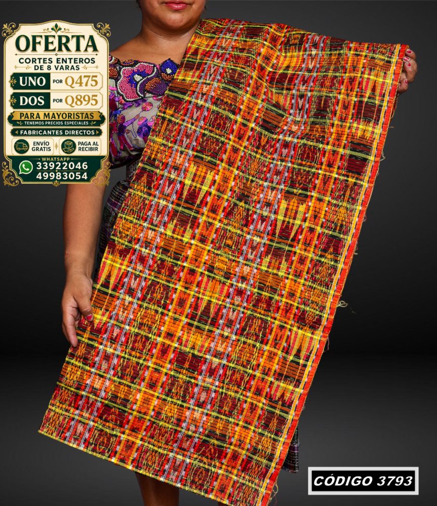 ✨ Corte Típico 8 Varas — Q475 | COD 3793