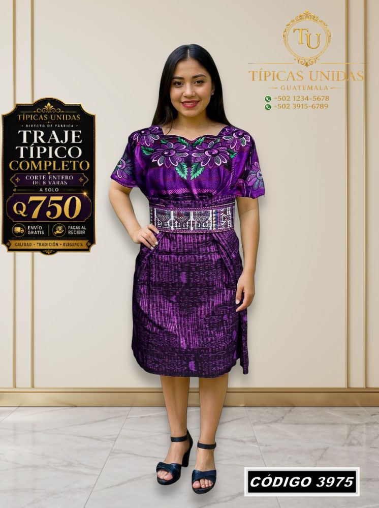 ✨ Traje Típico Completo — Q750| COD 3975