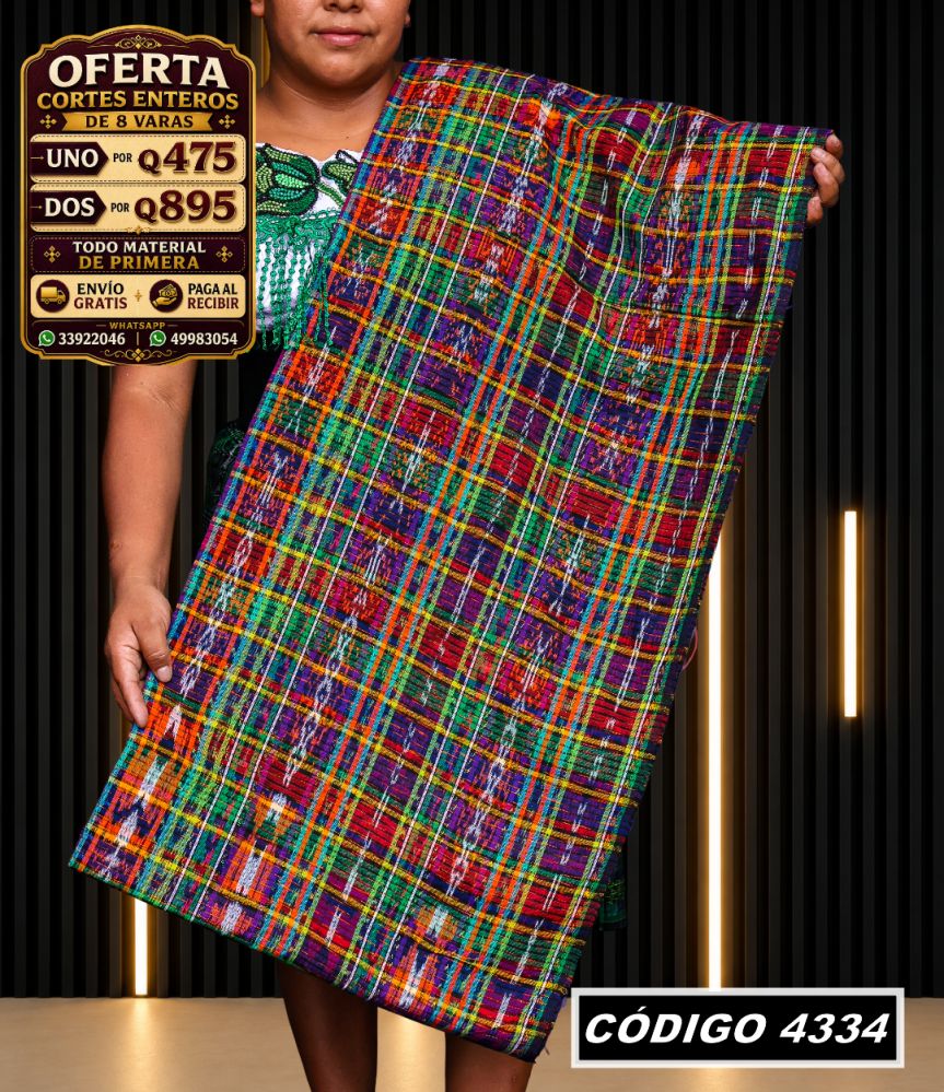 ✨ Corte Típico 8 Varas — Q475 | COD 4334